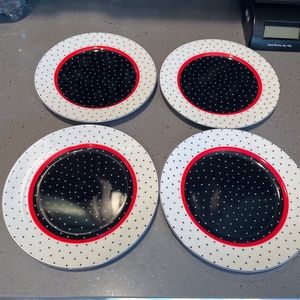 Vintage Fitz and Floyd Dotted Suisse salad plates